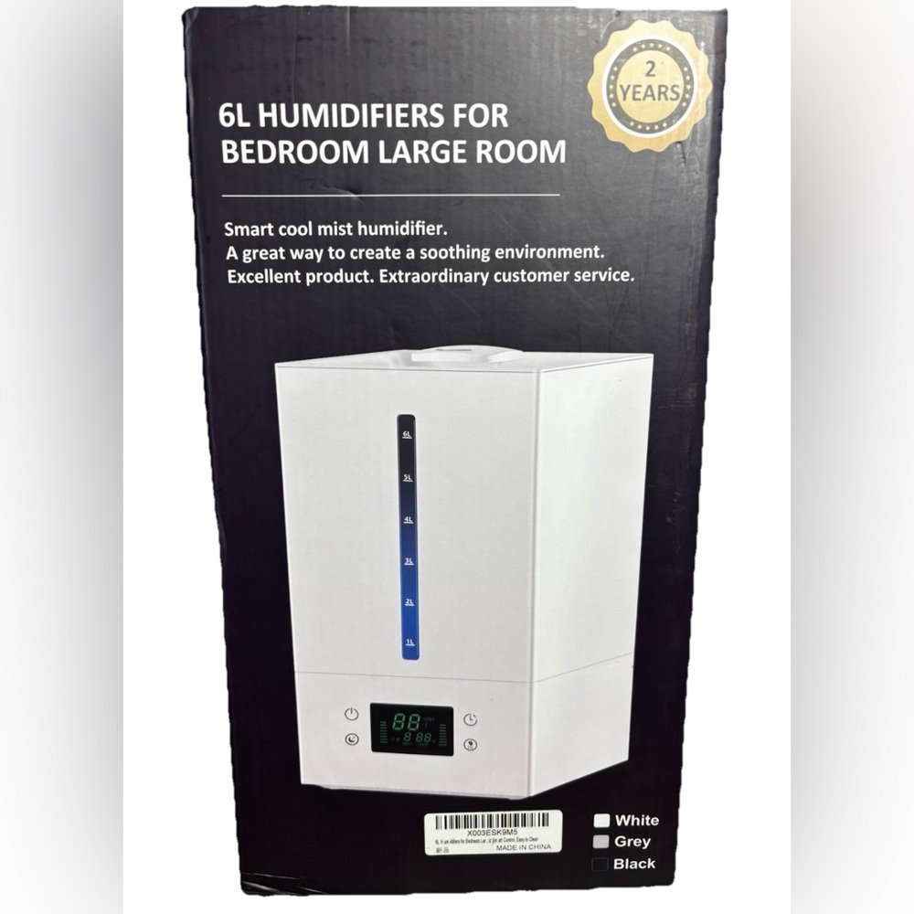 6L Humidifier for Large Room Cool Mist Humidifiers Essential Oils Auto Shutoff